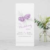 Cones paars grijs winterdinermenu menu (Staand voorkant)