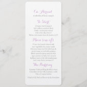 Cones paars grijs winterdinermenu menu (Achterkant)