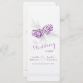 Cones paars grijs winterdinermenu menu (Voorkant / Achterkant)