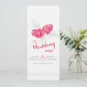 Cones red grijs winterbruiloft menu (Staand voorkant)