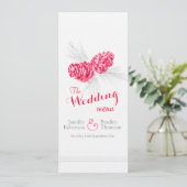 Cones red grijs winterbruiloft menu (Staand voorkant)