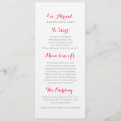 Cones red grijs winterbruiloft menu (Achterkant)