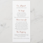 Cones winter bruiloft bruin dinermenu menu (Achterkant)