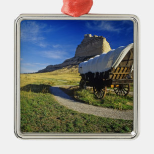 Conestoga-wagen bij Scottsbluff National Metalen Ornament