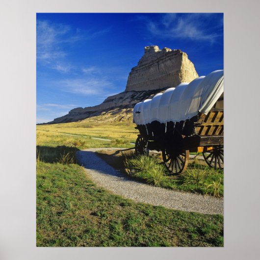 Conestoga wagon at Scottsbluff National Poster (Voorkant)