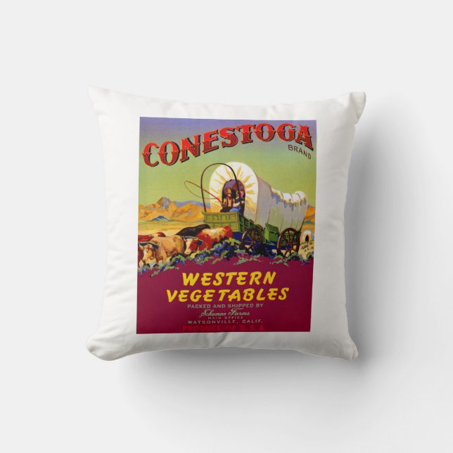 Conestoga Westerne groenten Kussen (Voorkant)