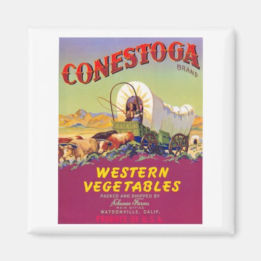 Conestoga Westerne groenten Magneet (Voorkant)