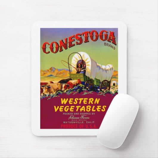 Conestoga Westerne groenten Muismat (Met muis)
