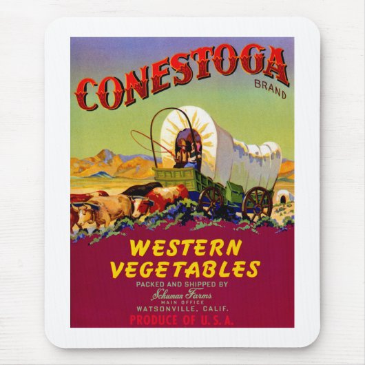 Conestoga Westerne groenten Muismat (Voorkant)