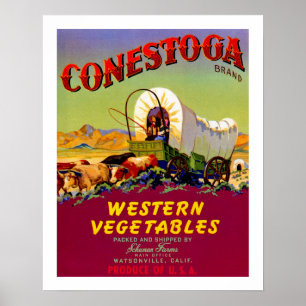 Conestoga Westerne groenten Poster