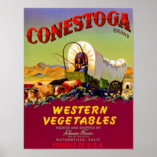 Conestoga Westerne groenten Poster (Voorkant)