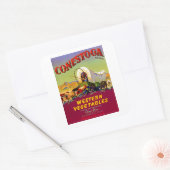 Conestoga Westerne groenten Vierkante Sticker (Envelop)