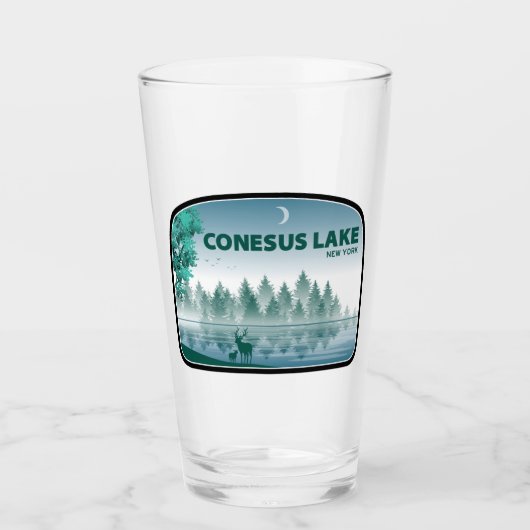 Conesus Lake New York Herten Glas (Voorkant)