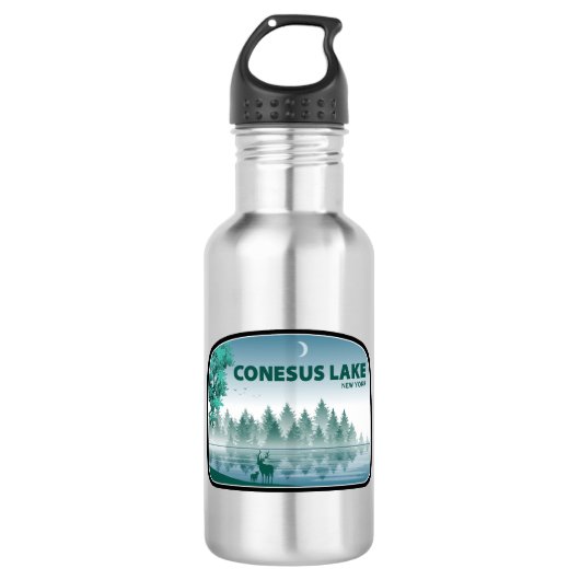 Conesus Lake New York Herten Waterfles (Voorkant)