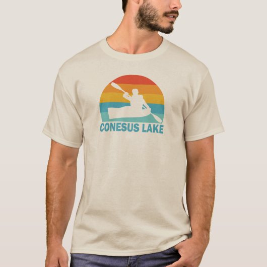 Conesus Lake New York Kayak T-shirt (Voorkant)