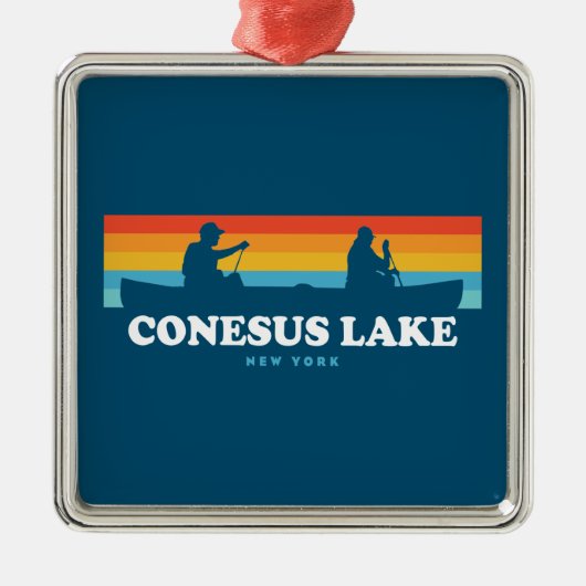 Conesus Lake New York Metalen Ornament (Voorkant)