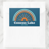 Conesus Lake New York Rainbow Rechthoekige Sticker (Tas)