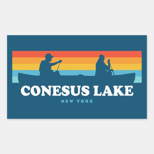 Conesus Lake New York Rechthoekige Sticker (Voorkant)