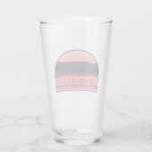 Conesus Lake New York Red Sunrise Glas (Achterkant)