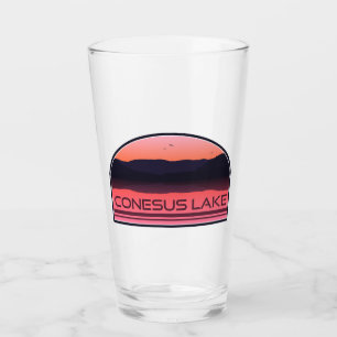 Conesus Lake New York Red Sunrise Glas