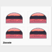 Conesus Lake New York Red Sunrise Rechthoekige Sticker (Vel)