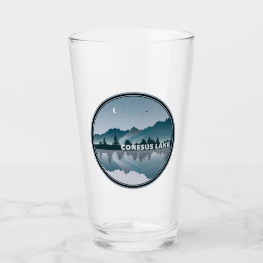 Conesus Lake New York Reflectie Glas (Voorkant)