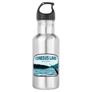 Conesus Lake New York Vissen met hengel Waterfles