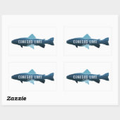 Conesus Lake New Yorkse vis Rechthoekige Sticker (Vel)