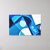 Conexiones Curvas - Arte Abstracto Geométrico  Canvas Afdruk (Voorkant)