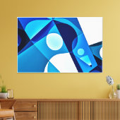 Conexiones Curvas - Arte Abstracto Geométrico  Canvas Afdruk (Insitu (Woonkamer))