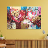 Conexões Apaixonadas Canvas Afdruk (Insitu (Woonkamer))