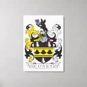 Coney Family Crest Canvas Afdruk (Voorkant)