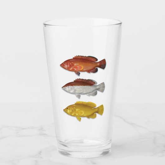 Coney Grouper Drink Glass Glas (Voorkant)