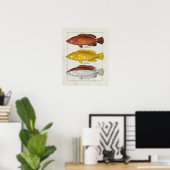 Coney Grouper met kleurvariaties Poster (Thuiskantoor)