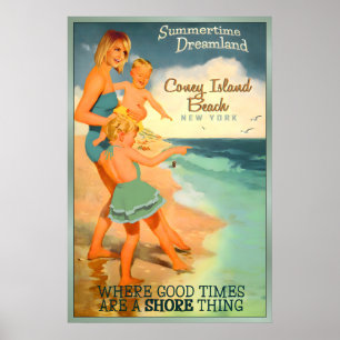 Coney Island Beach Brooklyn New York Poster Nieuw