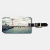 Coney Island Beach Panorama Bagagelabel (Voorkant horizontaal)