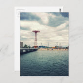 Coney Island Beach Panorama Briefkaart (Voorkant / Achterkant)