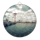Coney Island Beach Panorama Dartbord (Voorkant)