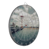 Coney Island Beach Panorama Dartbord (Voorkant Links)
