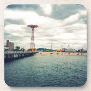 Coney Island Beach Panorama Onderzetter