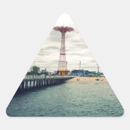 Coney Island Beach Panorama Sticker