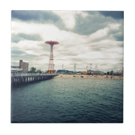 Coney Island Beach Panorama Tegeltje