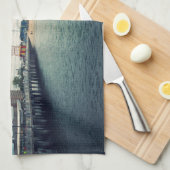 Coney Island Beach Panorama Theedoek (Quarter Fold)