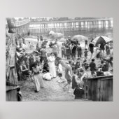 Coney Island Beach Scene Poster (Voorkant)