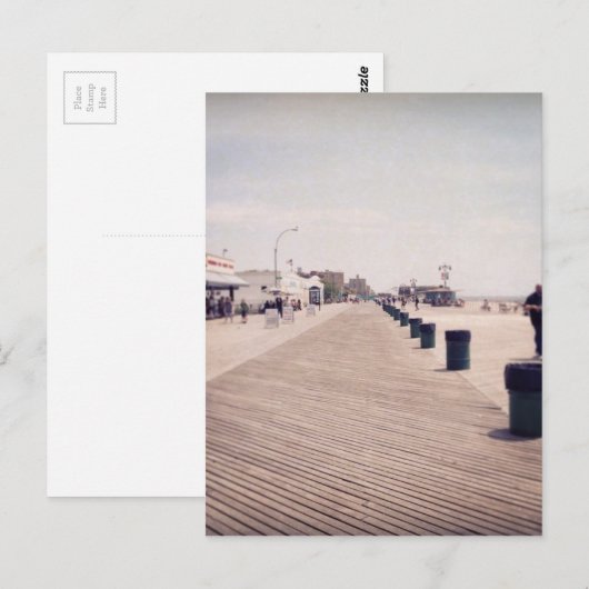 Coney Island Boardwalk Briefkaart (Voorkant / Achterkant)