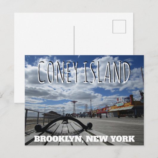 Coney Island, Boardwalk Briefkaart (Voorkant / Achterkant)