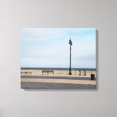 Coney Island Boardwalk in de winter Canvas Afdruk (Voorkant)