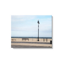 Coney Island Boardwalk in de winter