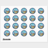 Coney Island Boardwalk USA Ronde Sticker (Vel)