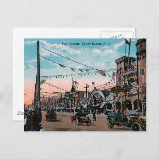 Coney Island Briefkaart (Voorkant / Achterkant)